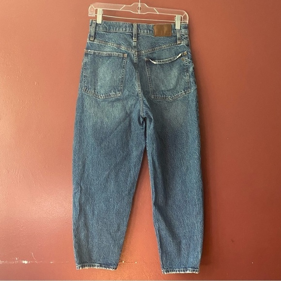 Madewell Women’s 26 Balloon Blue Loose Fit Cropped Length Jeans - Picture 2 of 5